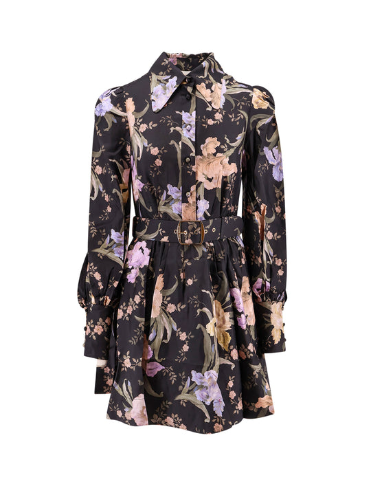 Silk Dress With Belt