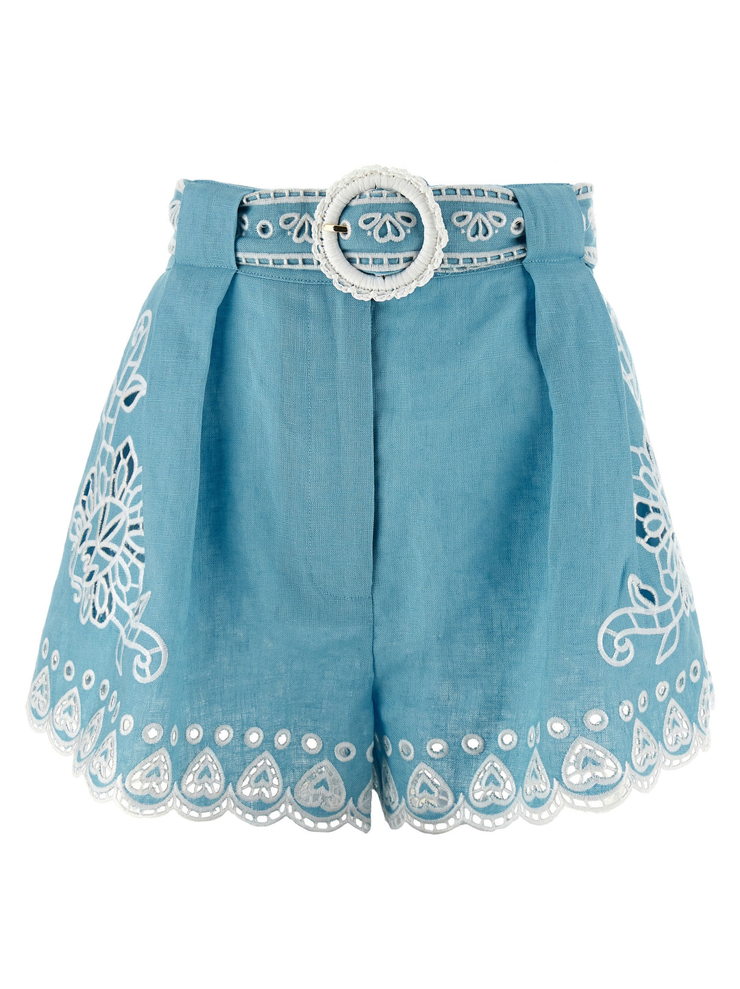 Farm Rio Romantic Richelieu Bermuda and Short - Light Blue | 058a04adc13ba2fcbfc43da8f02564ef466c8d0f