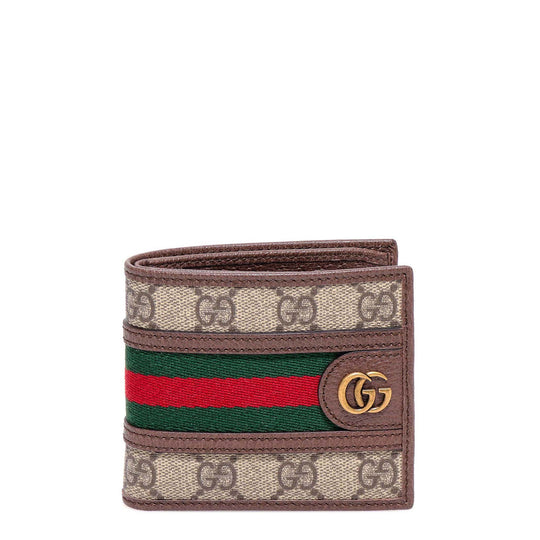 Gg Supreme Fabric Wallet With Iconic Web Band