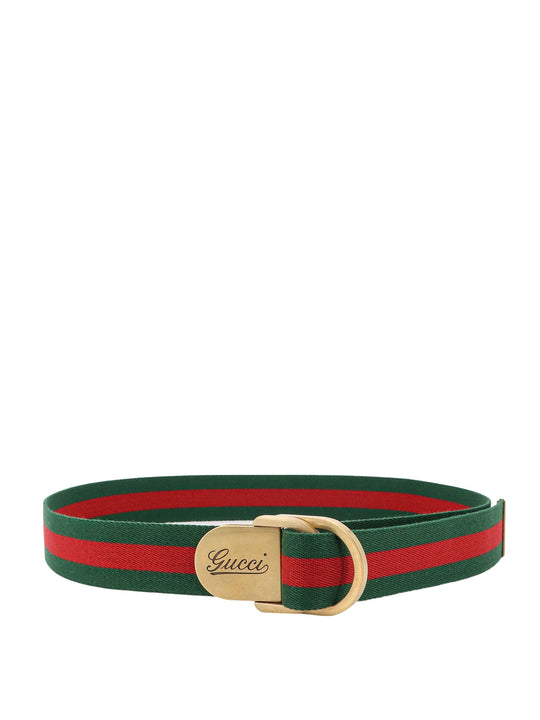 Web Belt With Gucci Metal Buckle