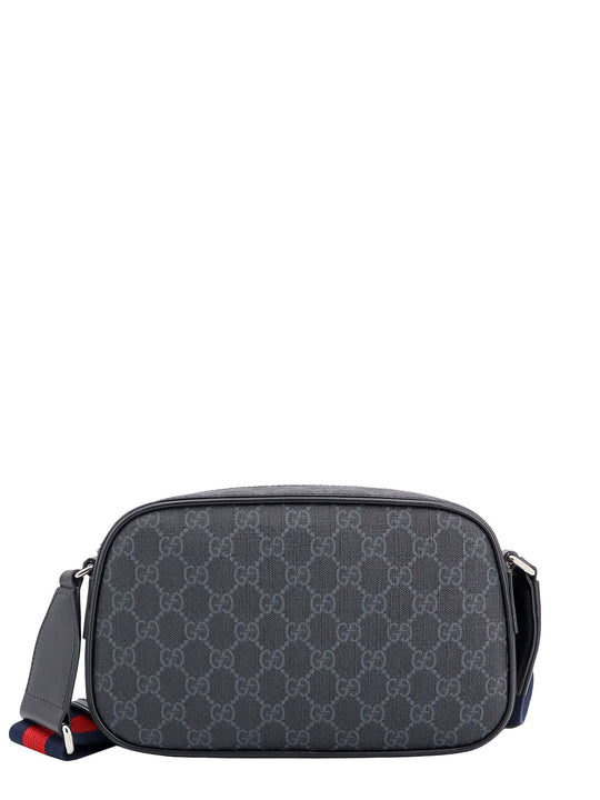 Gg Supreme Fabric And Leather Shoulder Bag
