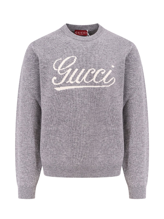 Wool Sweater With Gucci Inlay On The Front
