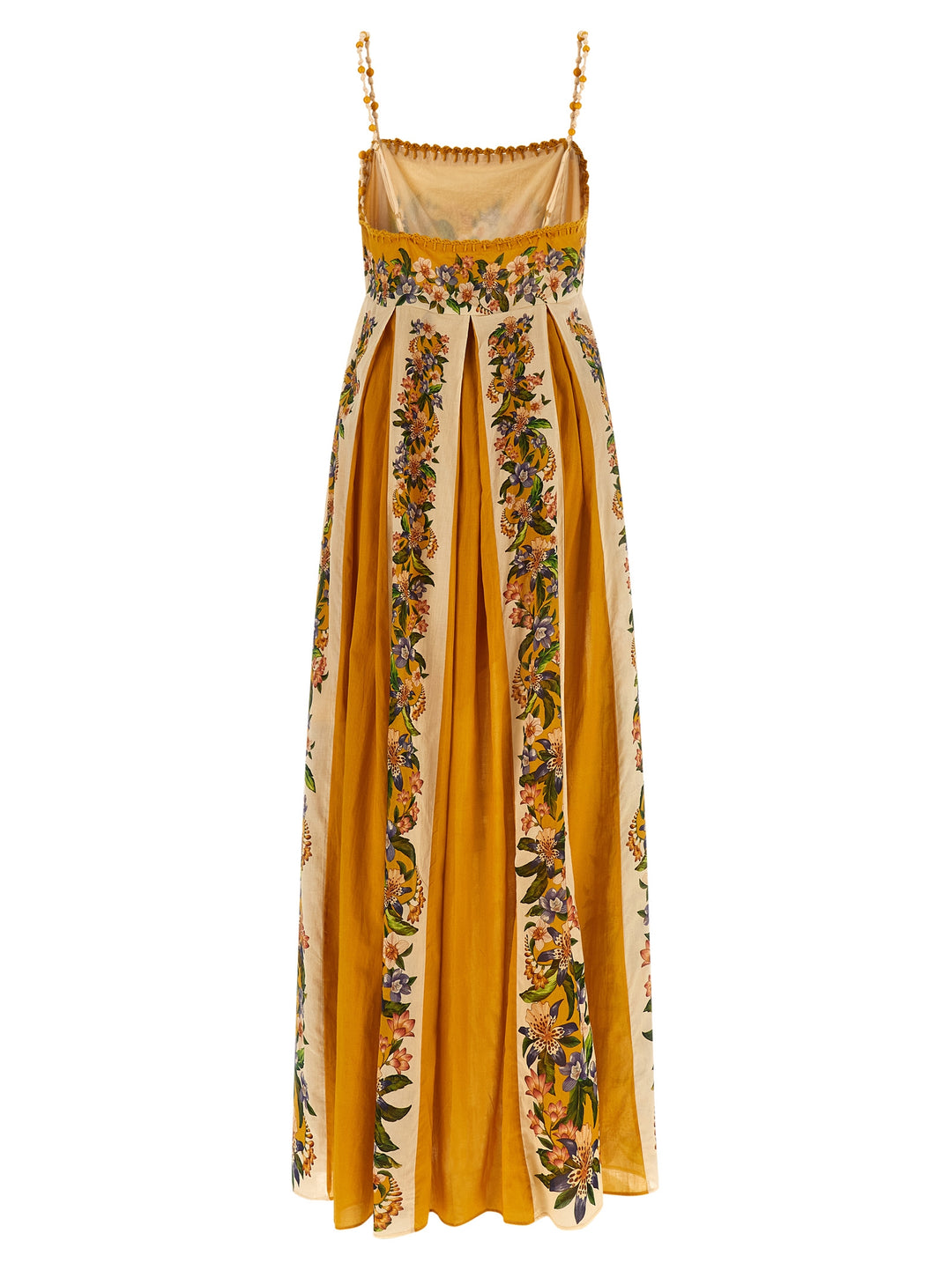 Farm Rio Sand Hilo Stripes Maxi Dresses - Yellow | 7f0eb7d25e113382ee56a4efb2e776f66a5c853d
