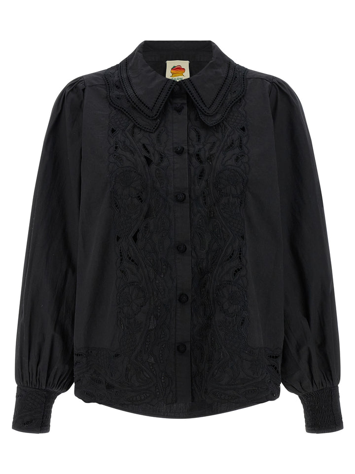 Farm Rio Black Embroidered Shirt and Blouse - Black | 731c3a53d1db0eb36223c11cb6a0bf7c14f656cd