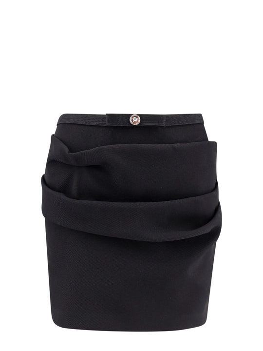 Responsible Wool Mini Skirt With Medusa Detail