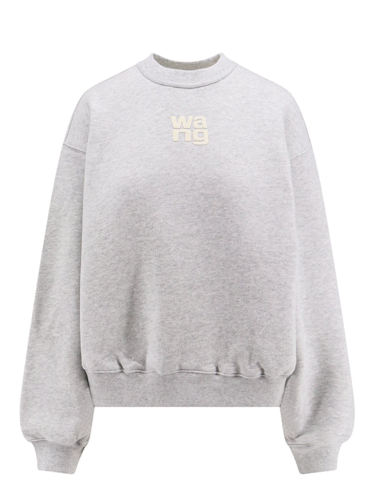 Cotton Sweatshirt With Wang Print