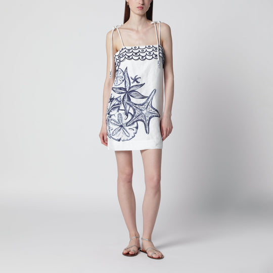 Coast Stars Printed Linen Midi Dress