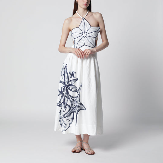 Coast Stars Printed Linen Midi Dress