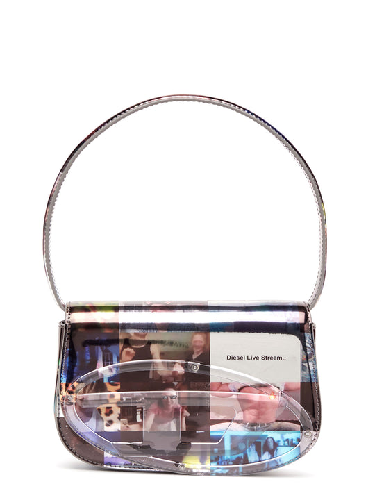 Pvc Shoulder Bag With Multicolor Print