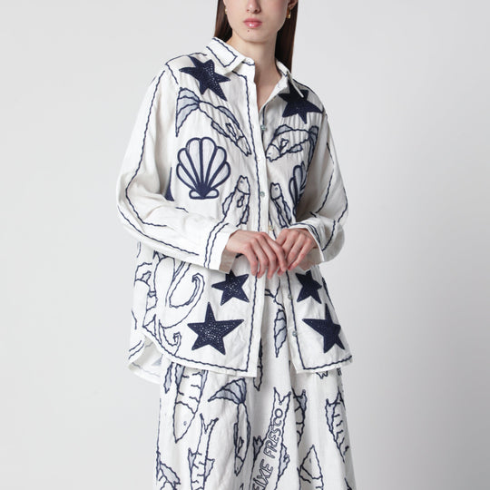 Shirt With Marine Embroidery