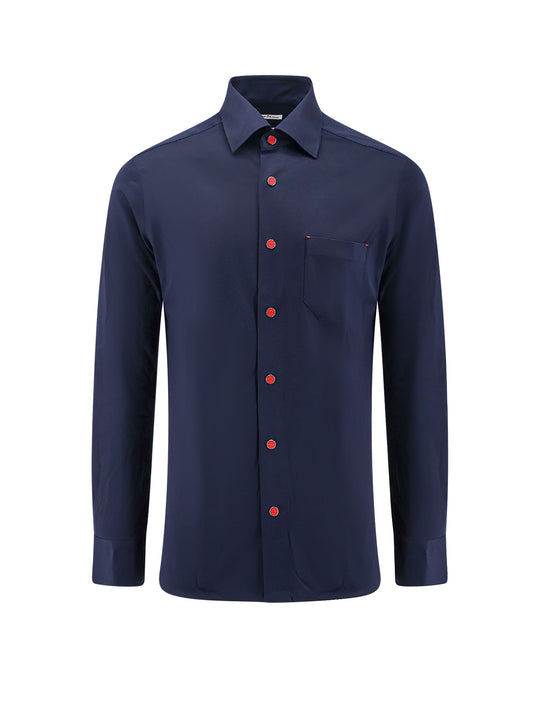 Cotton Shirt With Enamelled Buttons