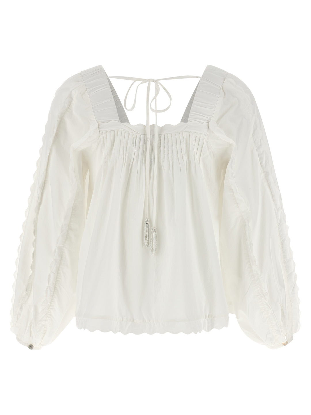 Farm Rio Cotton Blouse Shirt and Blouse - White | ecaf34f35f9f9bf0955c7d50f2c04fb47abf62f3
