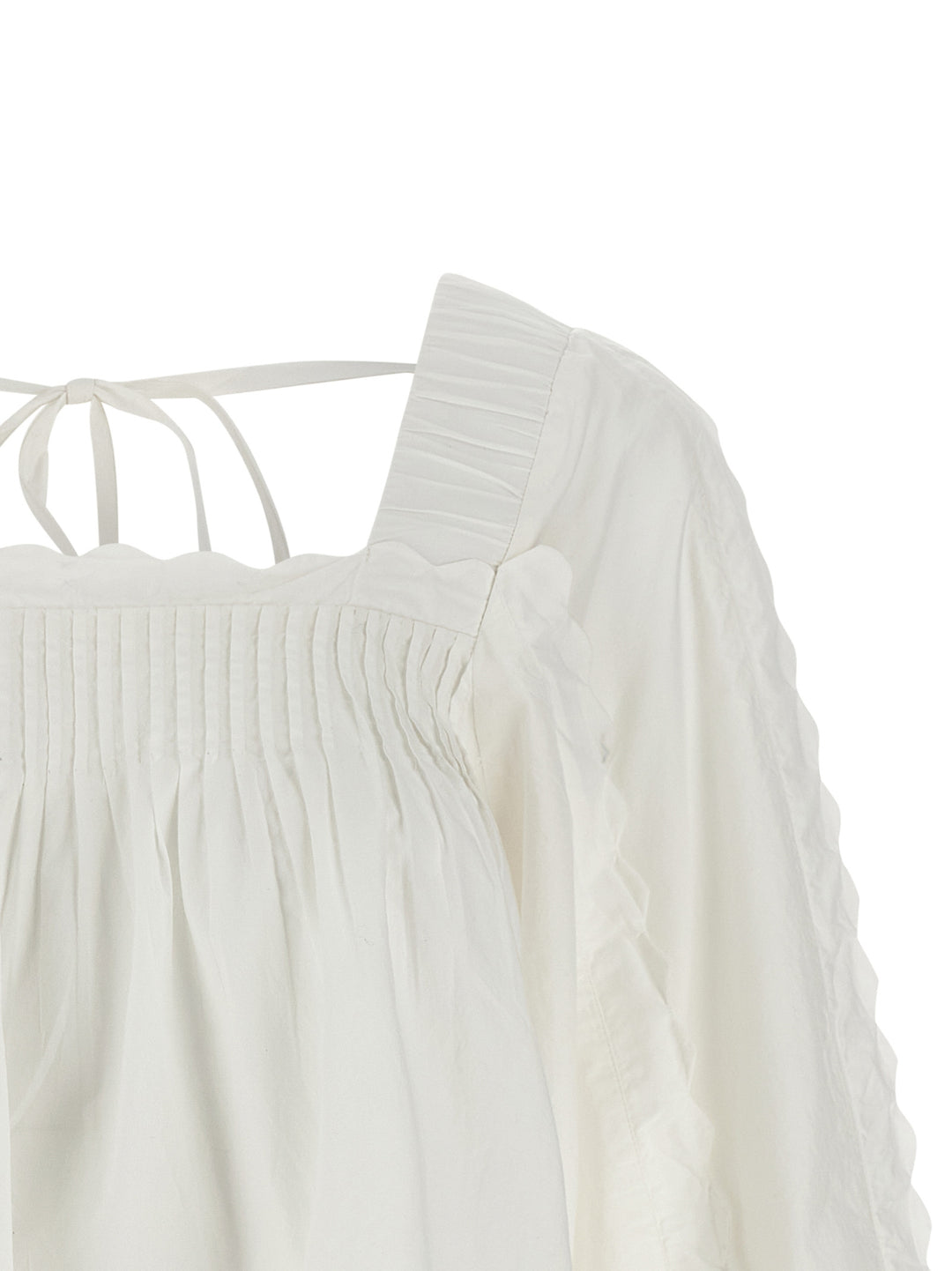 Farm Rio Cotton Blouse Shirt and Blouse - White | d029e50401311b23f84557b7befd737f65409970