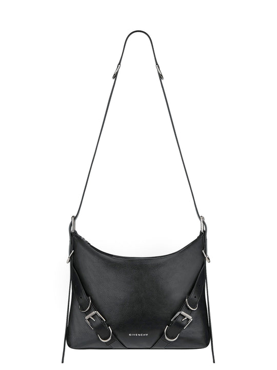 Leather Shoulder Bag With Frontal Logo Print