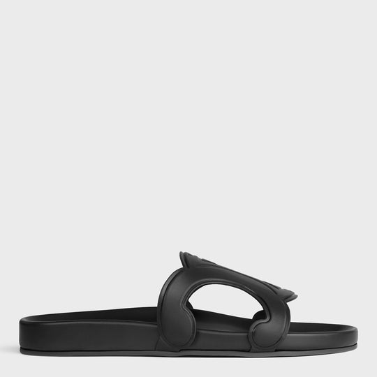 Triomphe Slide In Black Calfskin
