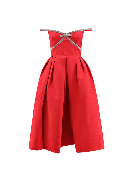 Textured Fabric Midi Dress