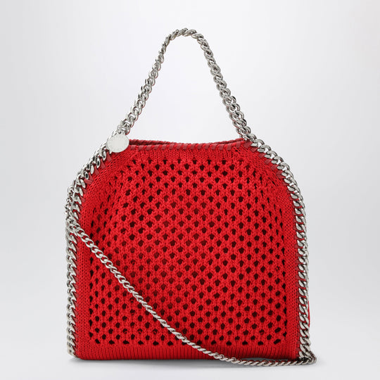 Red Falabella Mini Tote Bag In Mesh