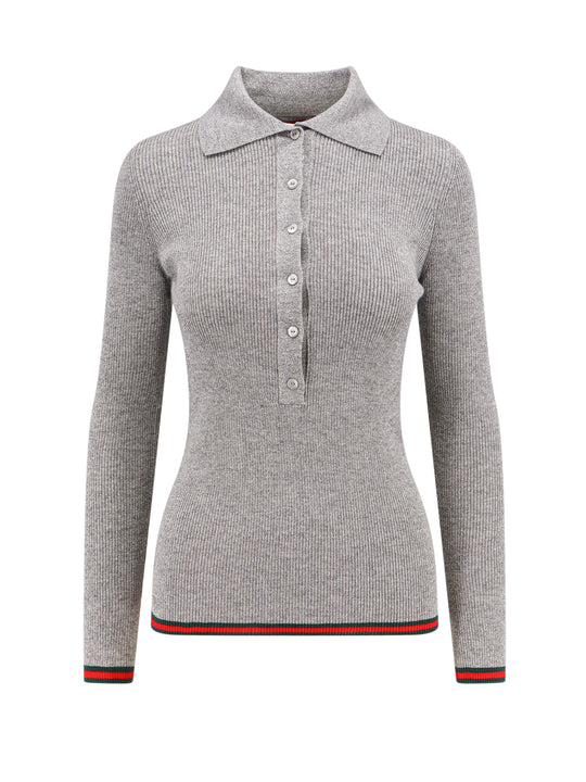 Lurex Sweater With Web Motif