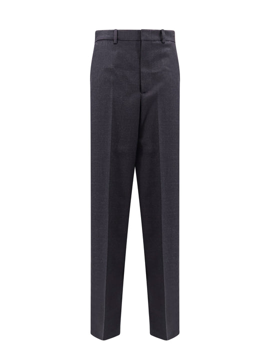 Wool Trouser With Gucci Embroidery