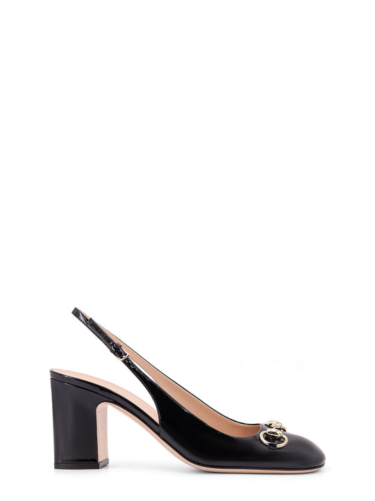 Patent Leather Slingback With Iconic Frontal Horsebit