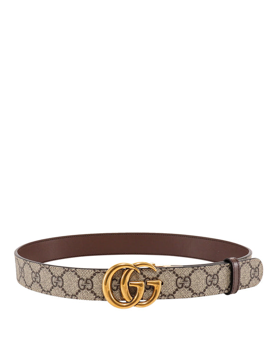 Reversible Gg Supreme Fabric And Leather Belt