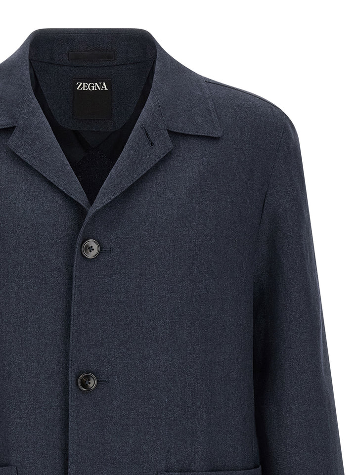 Zegna Alpe Puffer Jackets - Blue | 580e275f55608d34e809034e133c86ce6b1f2b10