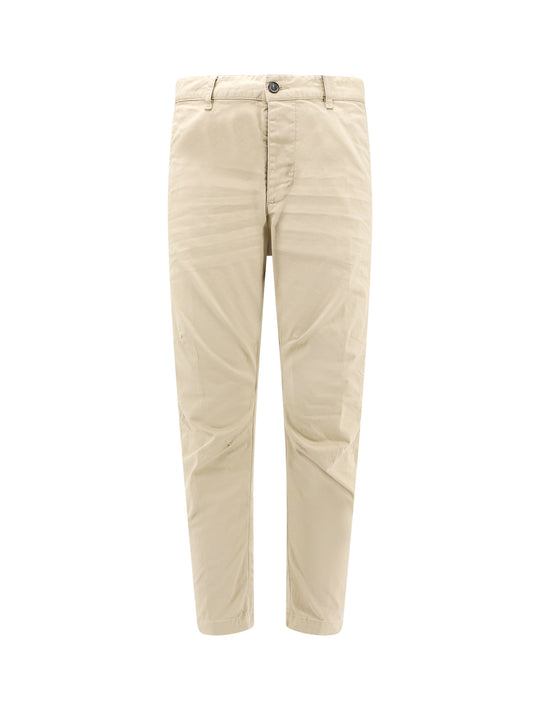 Cotton Trouser With Back Logo Patch
