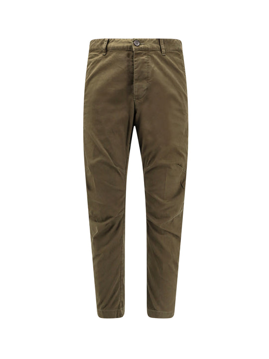 Cotton Trouser With Back Logo Patch