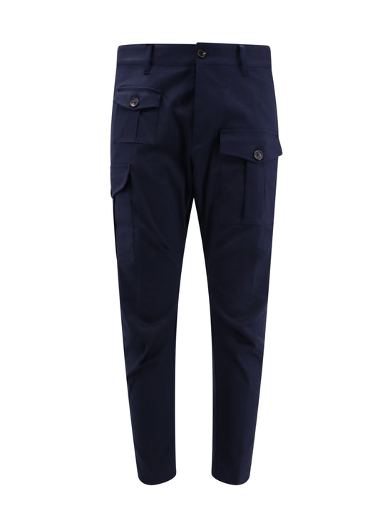 Cotton Cargo Trouser With Logo Patch