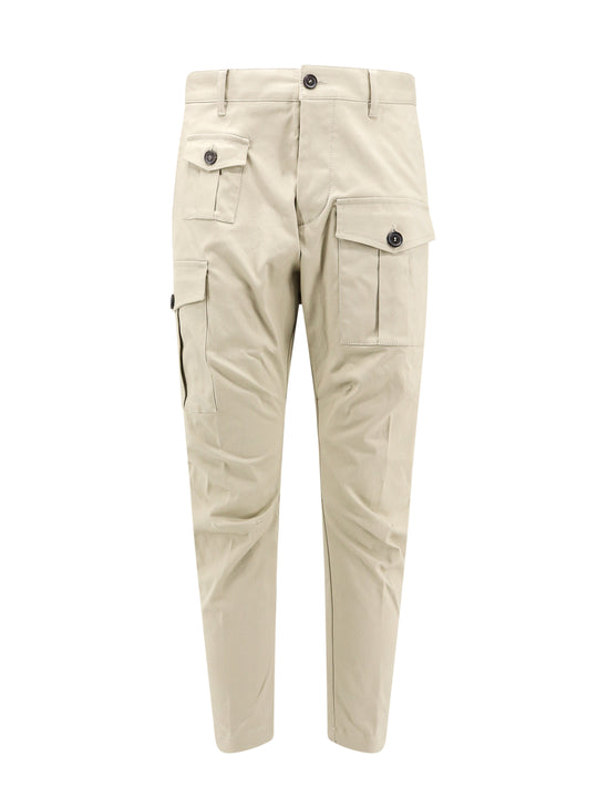 Cotton Cargo Trouser With Logo Patch