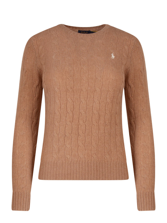 Wool And Cashmere Sweater With Embroidered Logo