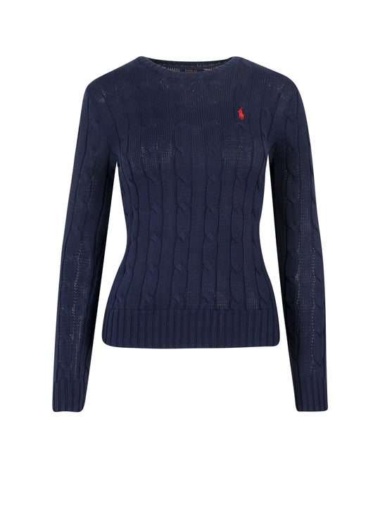 Wool And Cashmere Sweater With Embroidered Logo