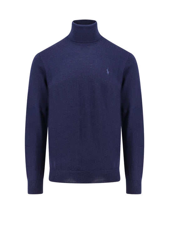 Wool Sweater With Iconic Embroidered Logo