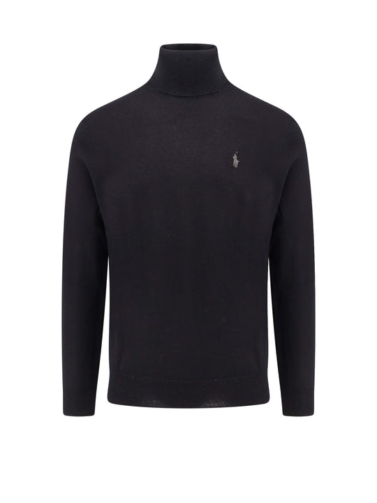 Wool Sweater With Iconic Embroidered Logo