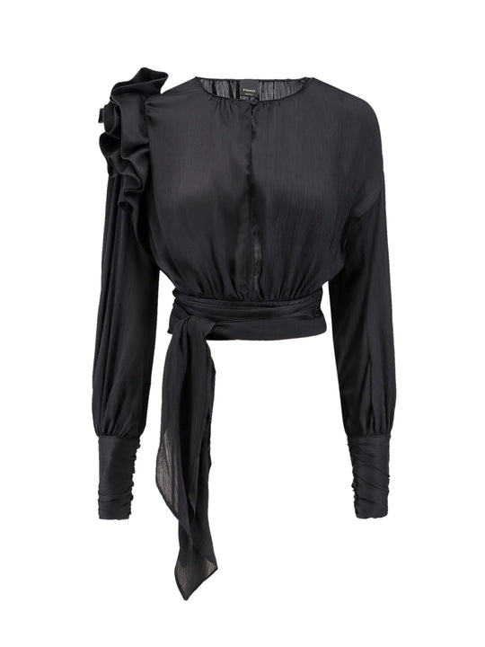 Satin Top With Frontal Sash