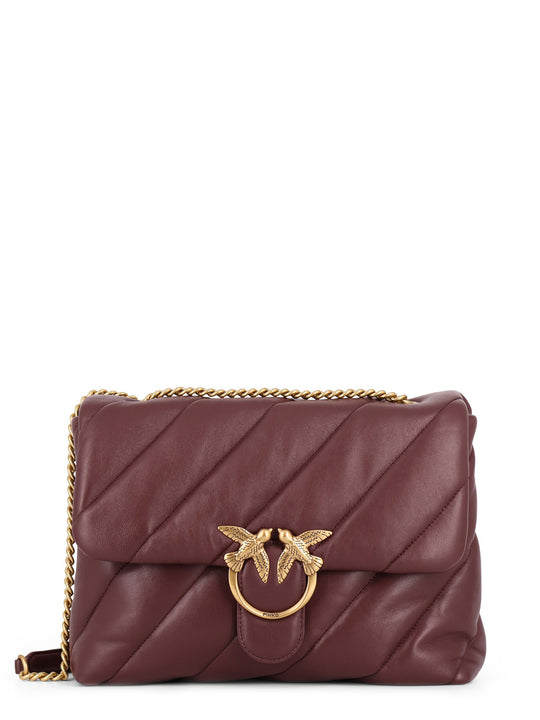 Matelassé Leather Shoulder Bag With Iconic Love Birds Buckle