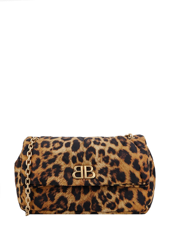 Animalier Nylon Shoulder Bag With Monaco Bb Logo