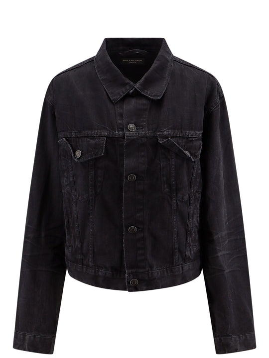 Small Fit Black Denim Jacket