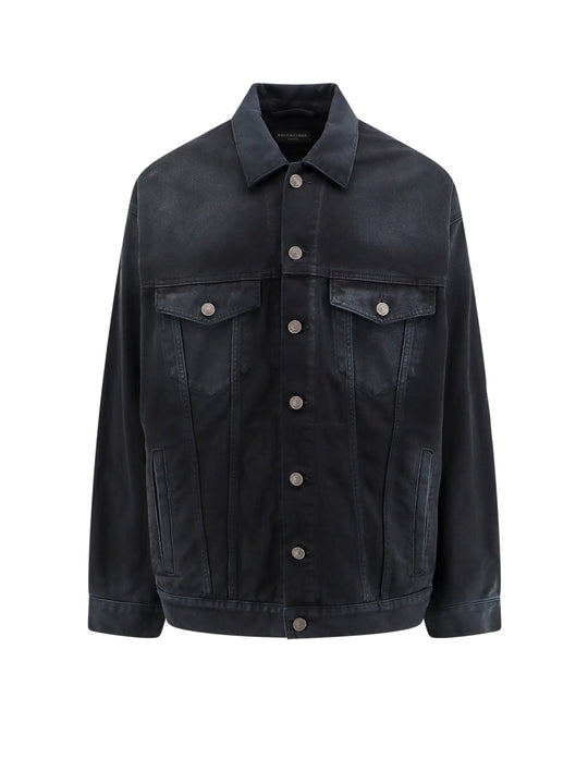 Oversize Black Denim Jacket