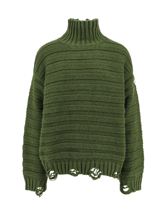 Ribbed Wool Blend Sweater