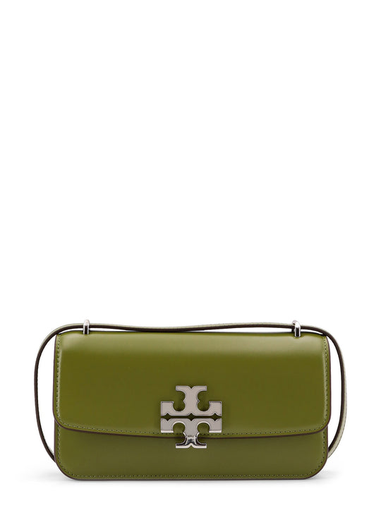 Leather Shoulder Bag With Maxi Metal Logo