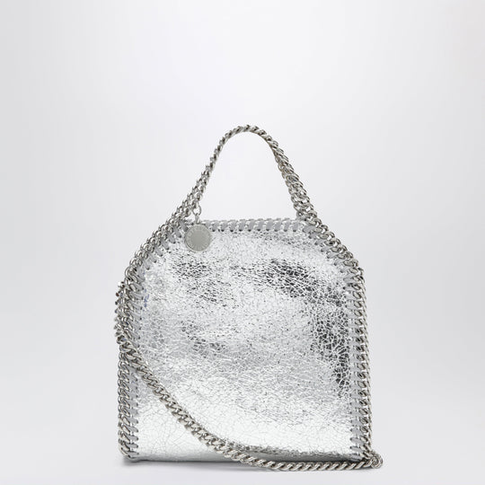 Falabella Micro Tote Bag In Silver