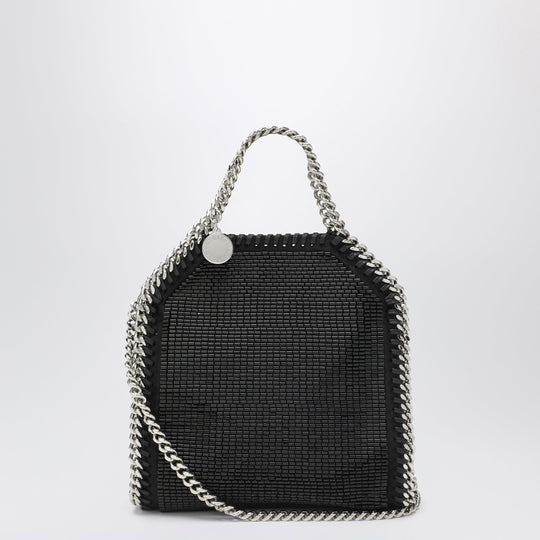 Falabella Mini Tote Bag In Black Crystal Mesh