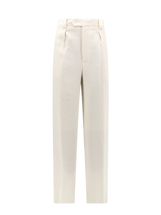Ribbed Viscose And Cotton Trouser