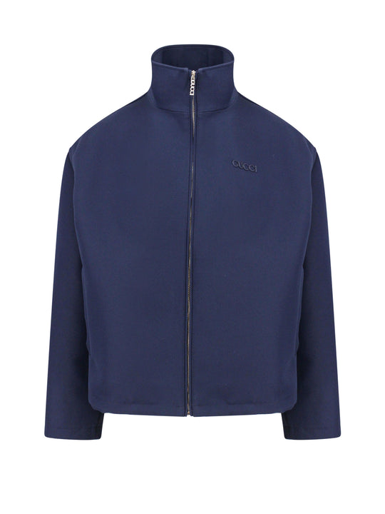 Wool Blend Jacket With Gucci Patch