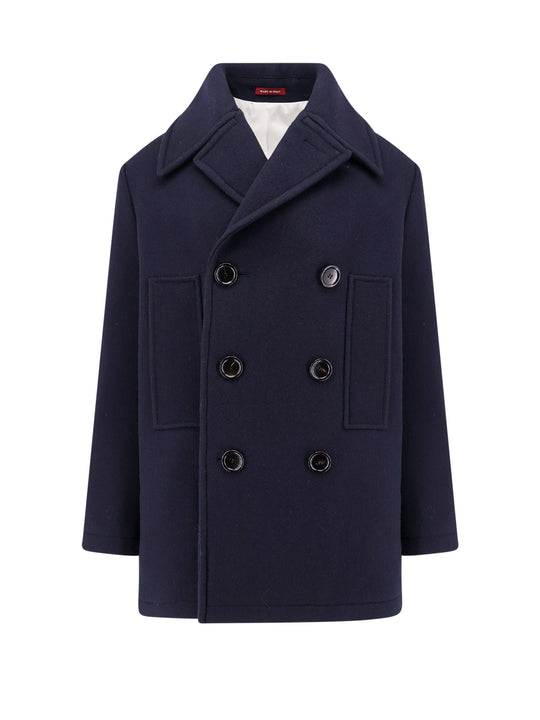 Wool Peacoat With Cotton Lining