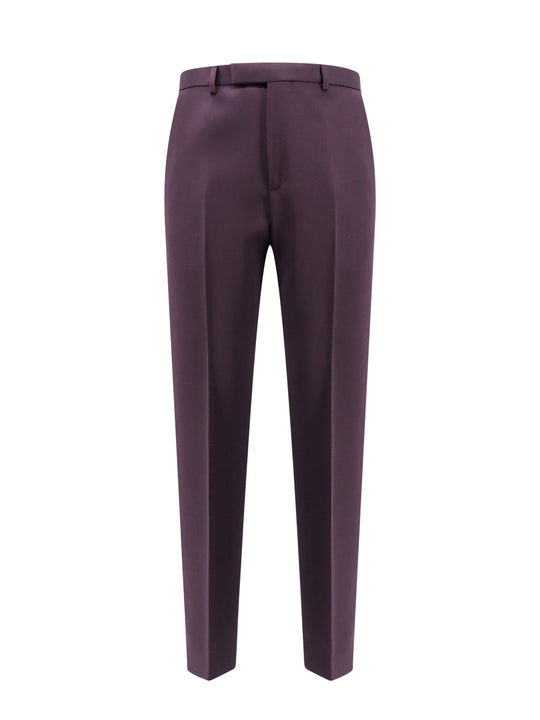 Wool Trouser With Gucci Embossed Embroidery