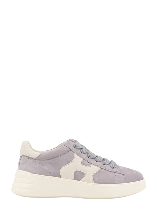 Suede Sneakers With Leather Monogram