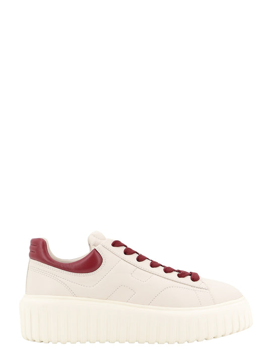 H-Stripes Leather Sneakers With Contrasting Detail