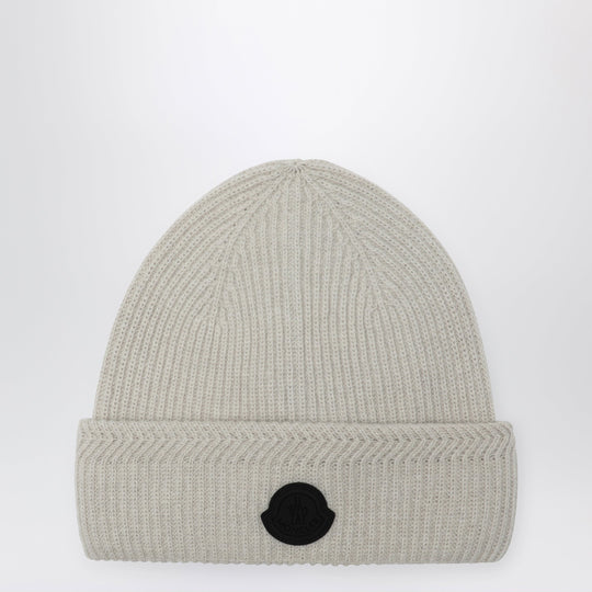 White Beanie In Wool And Cashmere